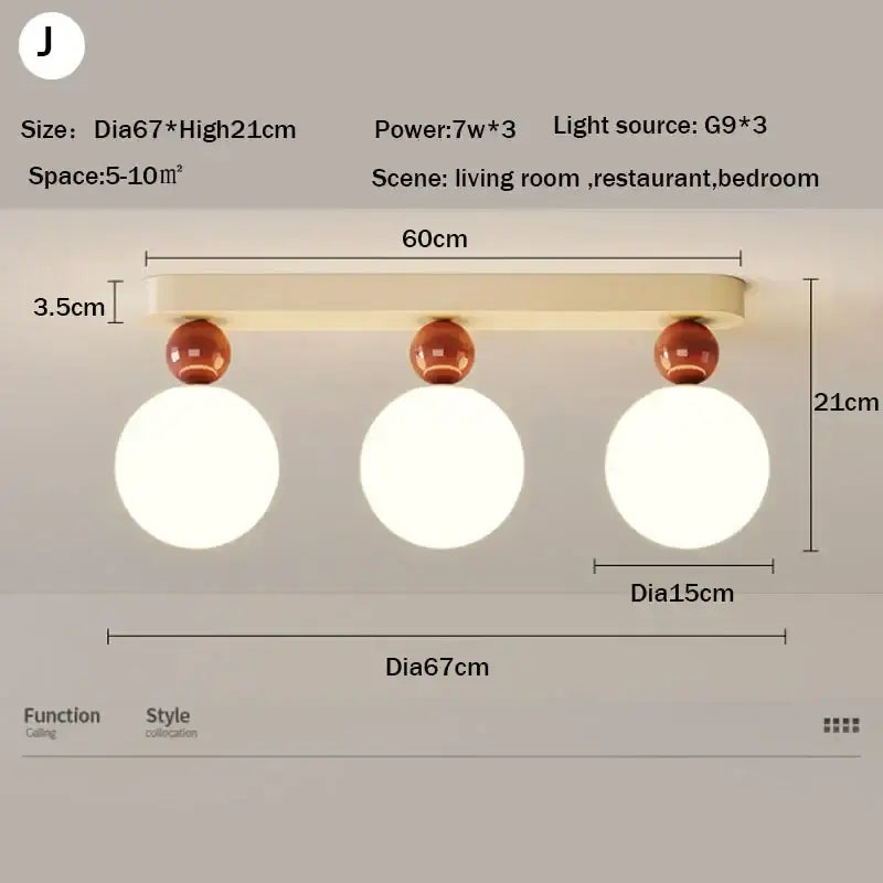 DecorBites™ LED Ceiling Moon Wall Lamp Minimalist Bedroom Lighting Fixture