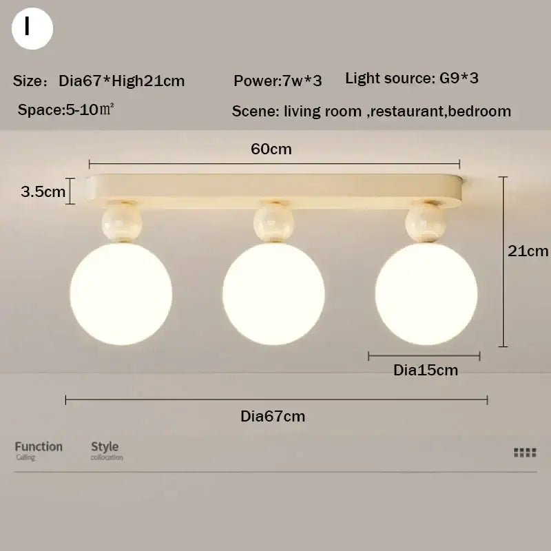 DecorBites™ LED Ceiling Moon Wall Lamp Minimalist Bedroom Lighting Fixture