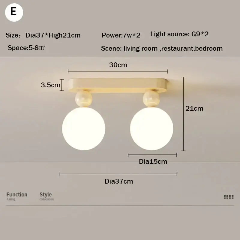 DecorBites™ LED Ceiling Moon Wall Lamp Minimalist Bedroom Lighting Fixture