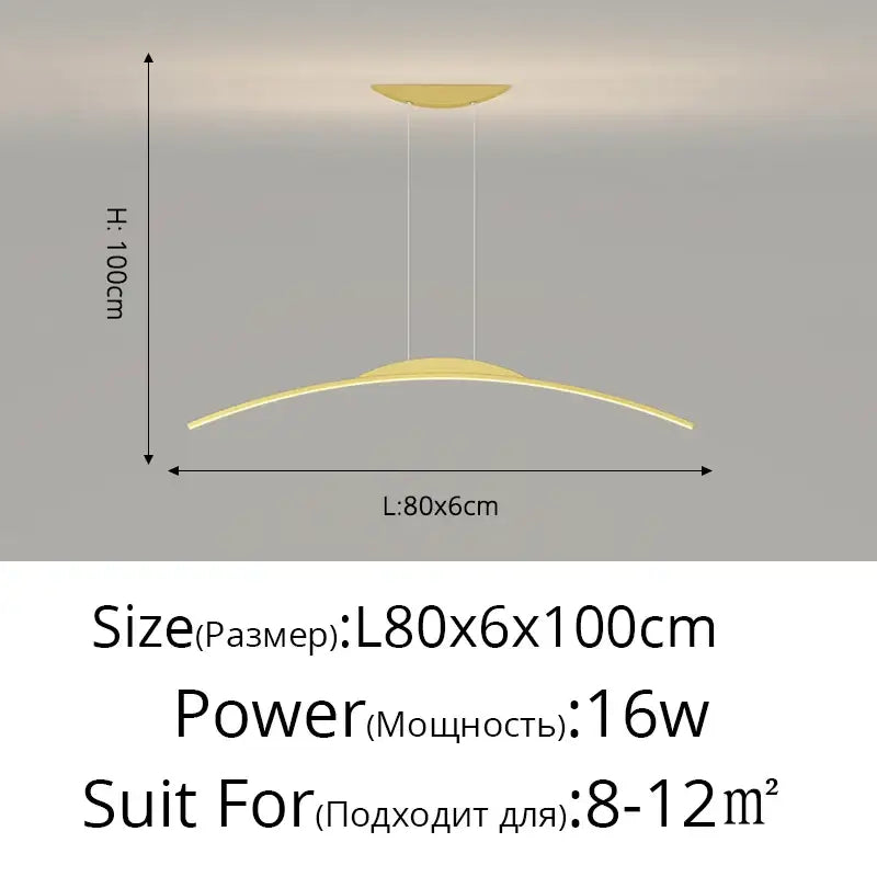 DecorBites™ LED Ceiling Pendant Lamp: Minimalist Chandelier, Height Adjustable, Home Decor Solution