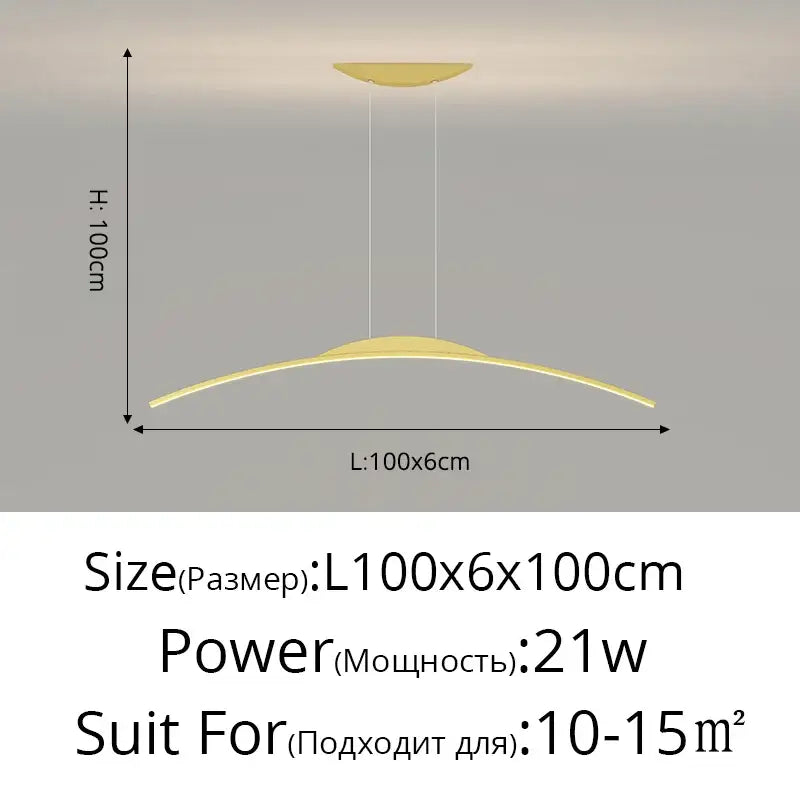 DecorBites™ LED Ceiling Pendant Lamp: Minimalist Chandelier, Height Adjustable, Home Decor Solution