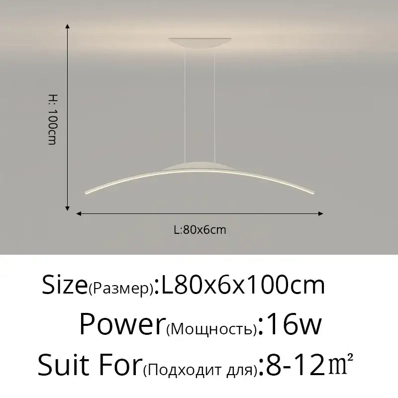 DecorBites™ LED Ceiling Pendant Lamp: Minimalist Chandelier, Height Adjustable, Home Decor Solution