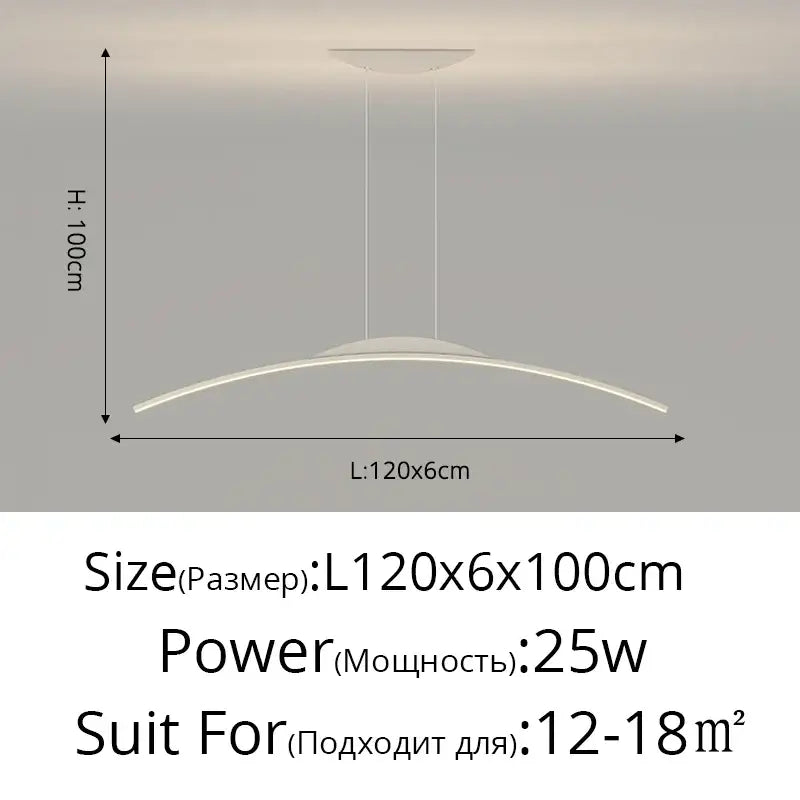 DecorBites™ LED Ceiling Pendant Lamp: Minimalist Chandelier, Height Adjustable, Home Decor Solution