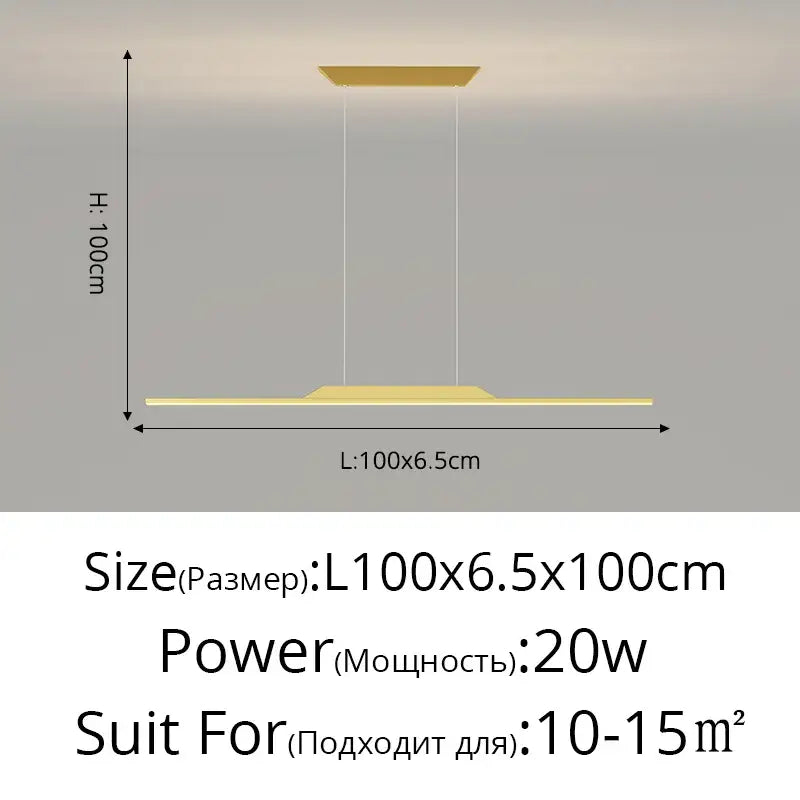 DecorBites™ LED Ceiling Pendant Lamp: Minimalist Chandelier, Height Adjustable, Home Decor Solution