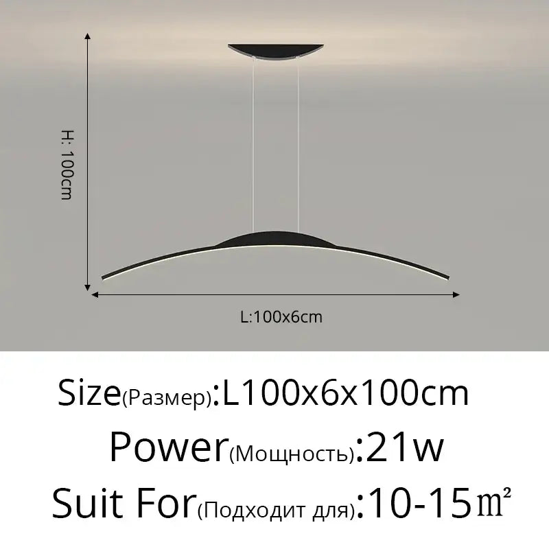 DecorBites™ LED Ceiling Pendant Lamp: Minimalist Chandelier, Height Adjustable, Home Decor Solution
