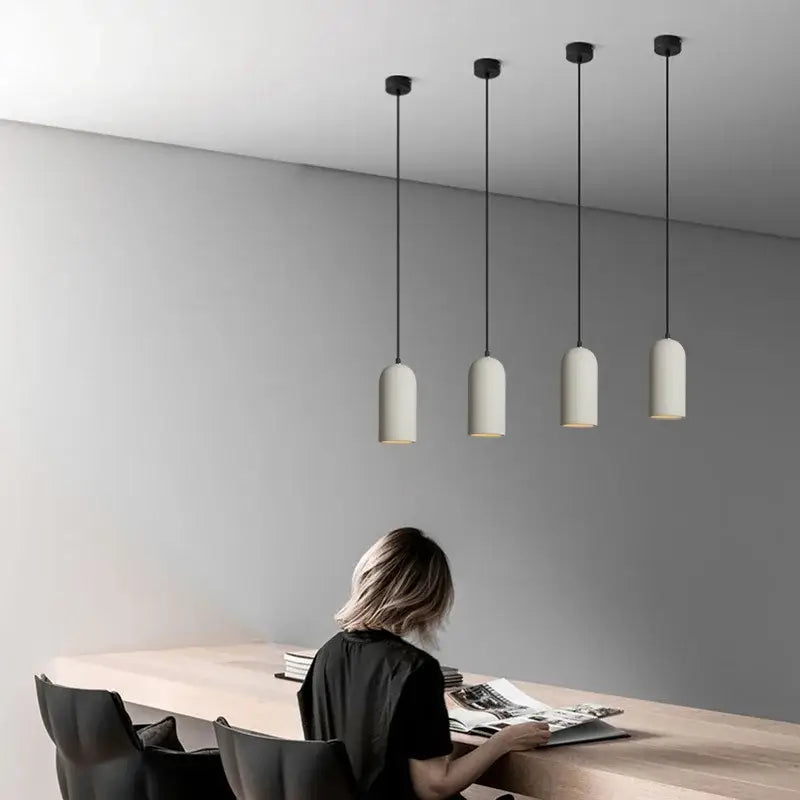 DecorBites™ LED Cement Chandelier: Simple Industrial Style Ceiling Lamp for Bedroom, 110V 220V