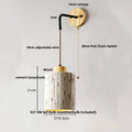 DecorBites™ LED Cement Wall Light with Pull Chain & Wood Socket - Nordic Modern Sconce