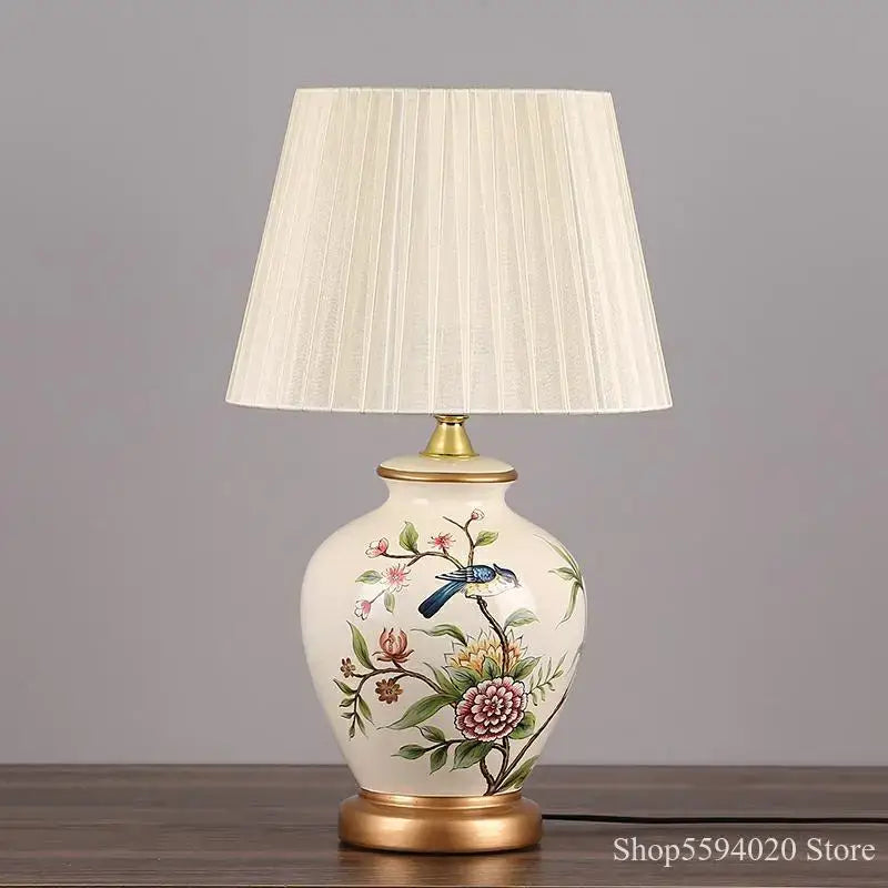 DecorBites™ LED Ceramic Table Lamp for Living Room, Bedroom, Study - Home Decor Lighting