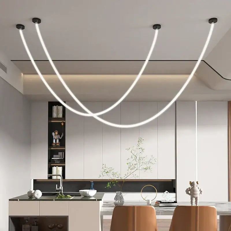 Modern minimalist brass decorbites led chandelier dining room pendant light