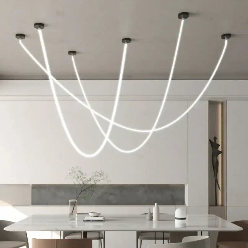 Modern minimalist brass decorbites led chandelier dining room pendant light