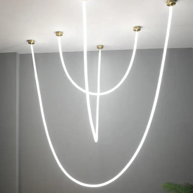 Modern minimalist brass decorbites led chandelier dining room pendant light