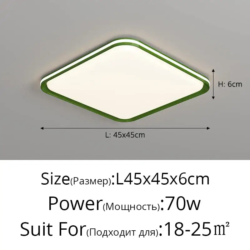 Modern white rectangular led chandelier for living room soft light