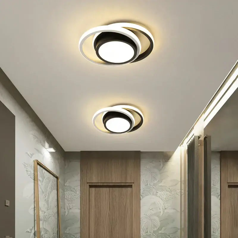 DecorBites™ LED Chandelier Black White Ceiling Lights