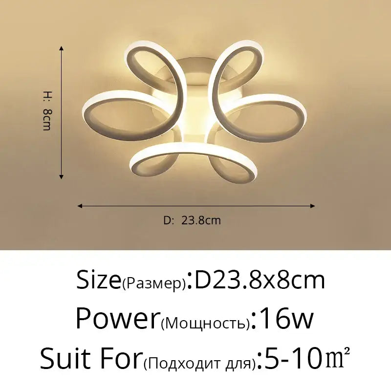 DecorBites™ LED Chandelier Black White Ceiling Lights