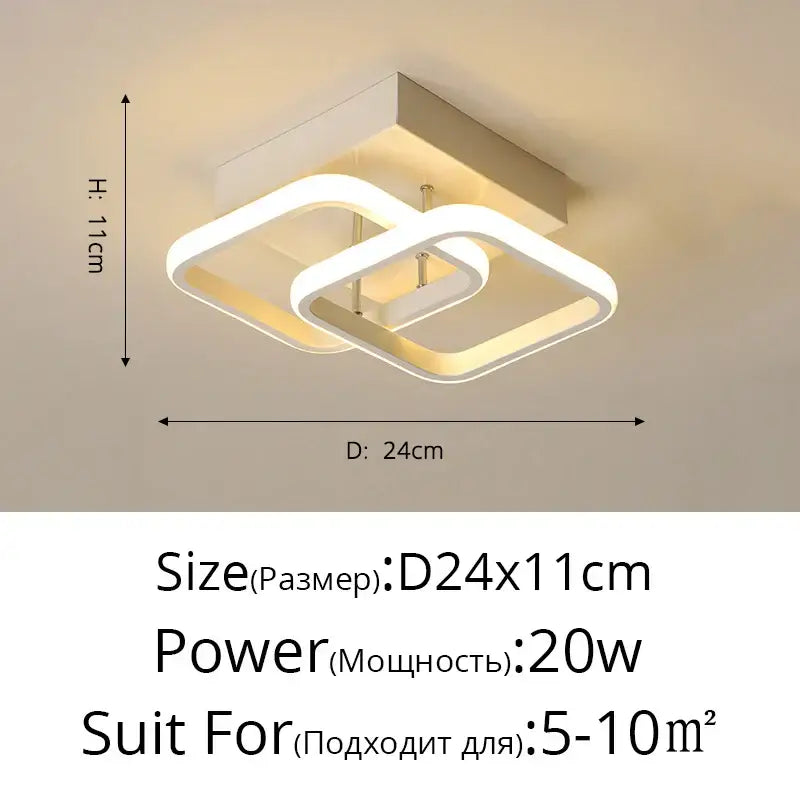 DecorBites™ LED Chandelier Black White Ceiling Lights