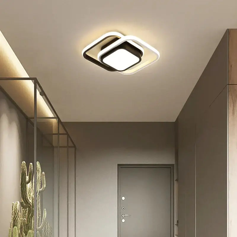 DecorBites™ LED Chandelier Black White Ceiling Lights