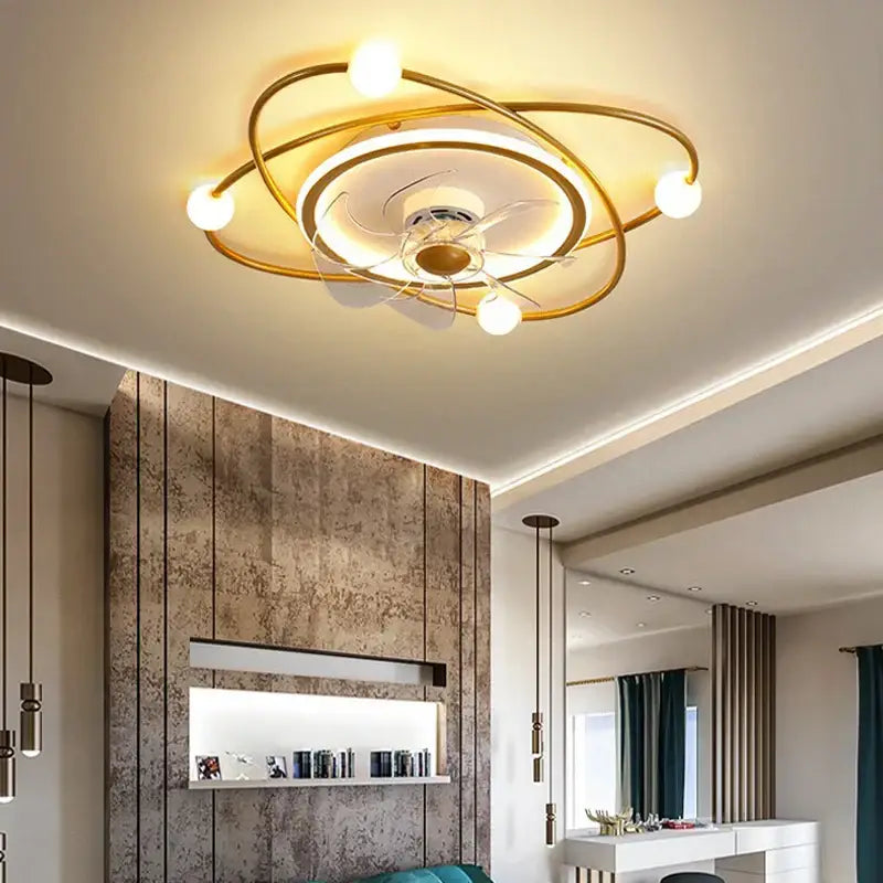 DecorBites™ LED Chandelier Electric Fan Ceiling Lights for Modern Home Decor