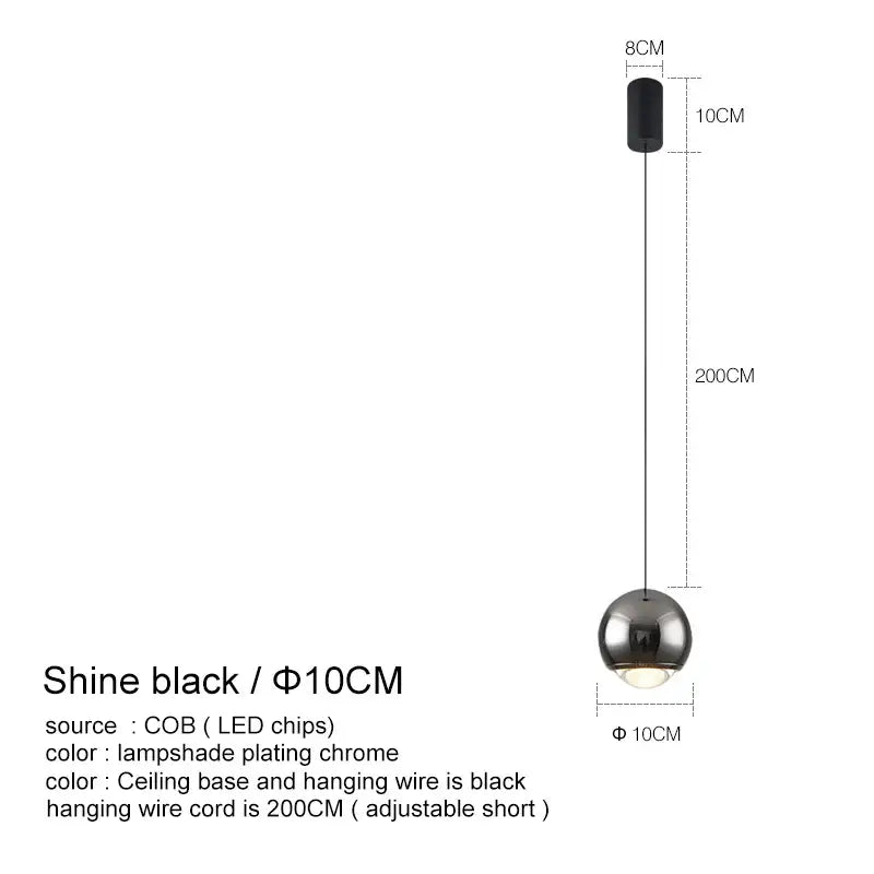 DecorBites™ LED Chandelier for Bedroom Kitchen Study Chrome Gold Modern Pendant Light