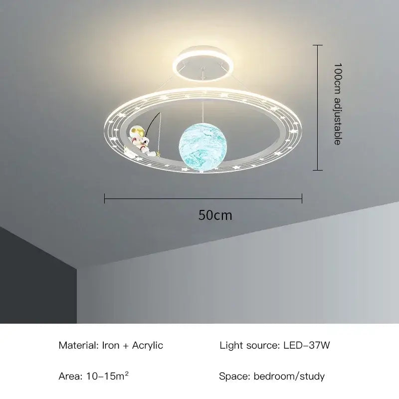 DecorBites™ LED Chandelier for Boy's Room with Remote Control and Modern Design