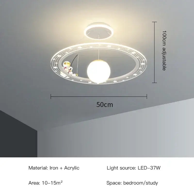 DecorBites™ LED Chandelier for Boy's Room with Remote Control and Modern Design