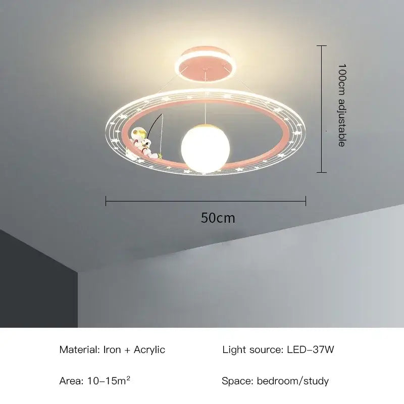 DecorBites™ LED Chandelier for Boy's Room with Remote Control and Modern Design