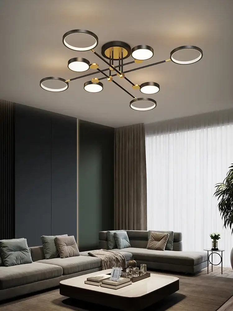 DecorBites™ LED Chandelier for Home Decor, Brightness Adjustable, Living Room, Dining Room Lighting