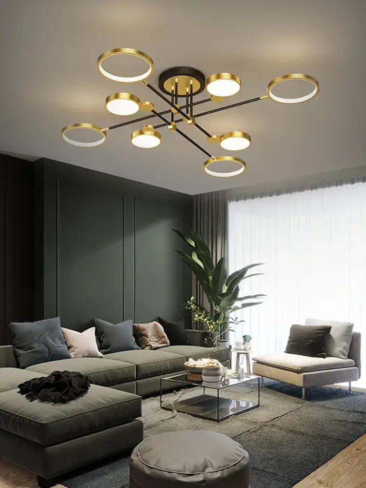 DecorBites™ LED Chandelier for Home Decor, Brightness Adjustable, Living Room, Dining Room Lighting
