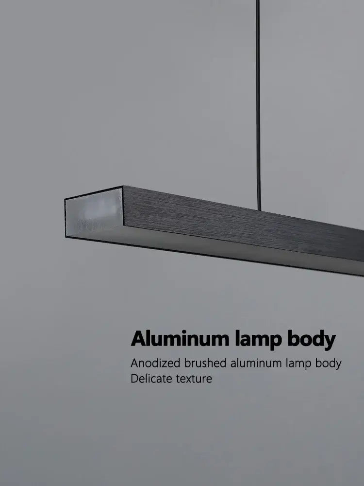 Minimalist black linear decorbites led chandelier dining room light