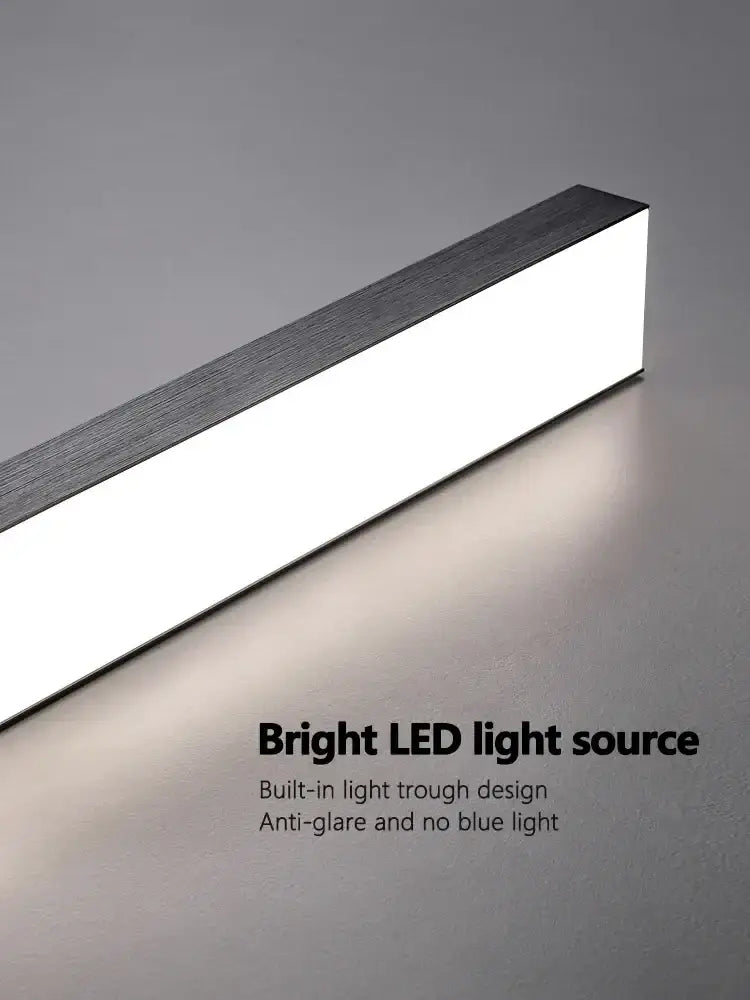 Minimalist black linear decorbites led chandelier dining room light