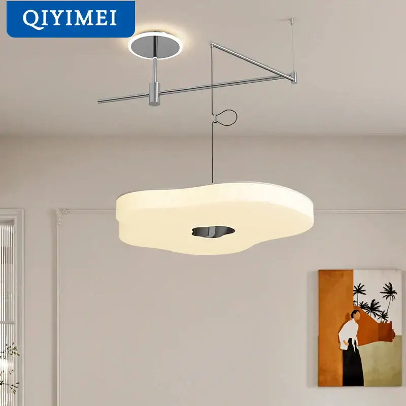 Modern minimalist off-white decorbites led chandelier living room light
