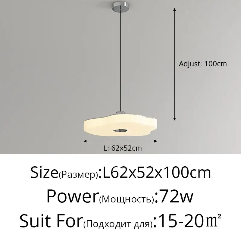 Modern minimalist off-white decorbites led chandelier living room light
