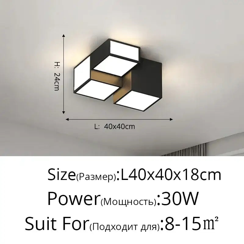 Modern white geometric decorbites led chandelier for living room