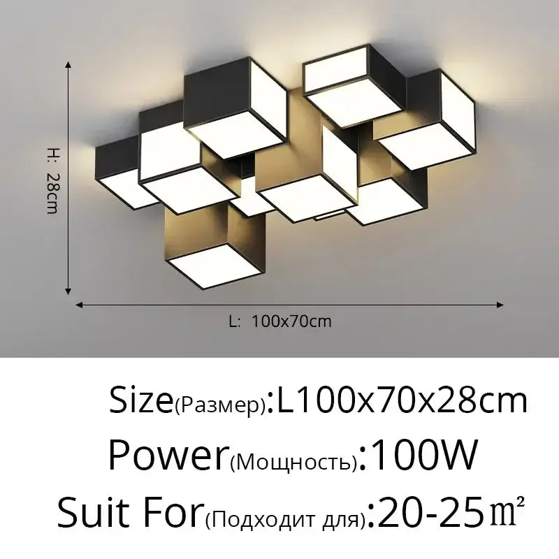 Modern white geometric decorbites led chandelier for living room
