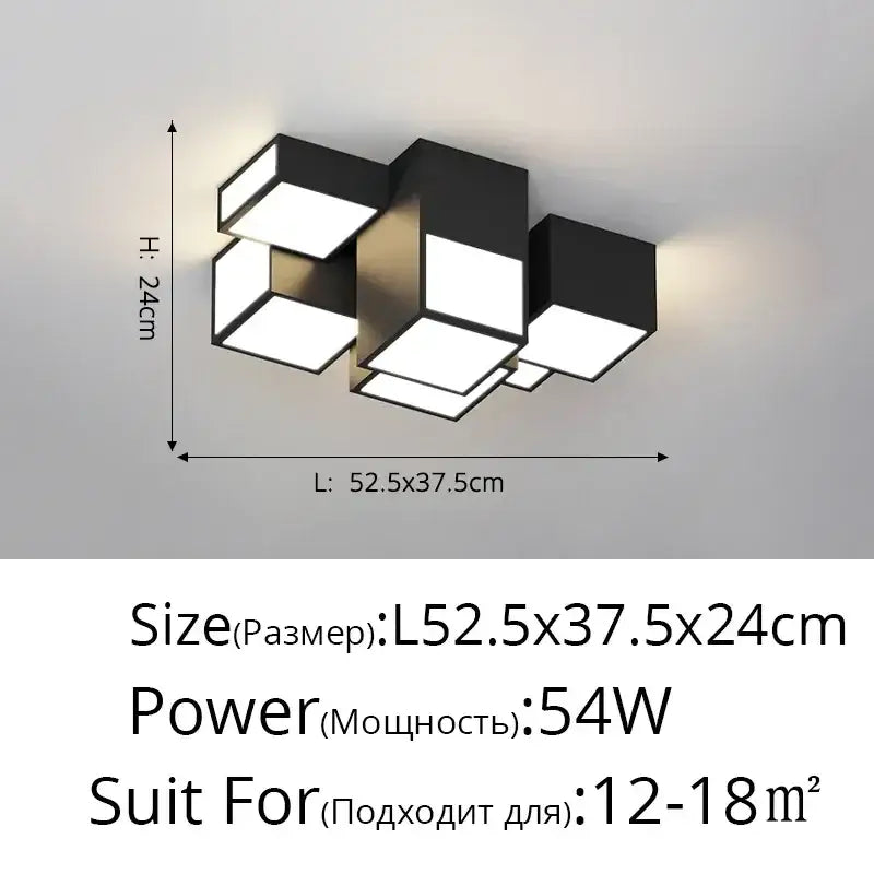 Modern white geometric decorbites led chandelier for living room