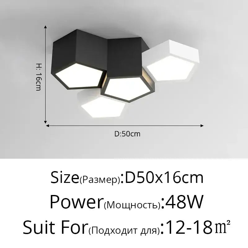 Modern white geometric decorbites led chandelier for living room