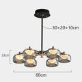 Modern minimalist black decorbites led chandelier dining room light
