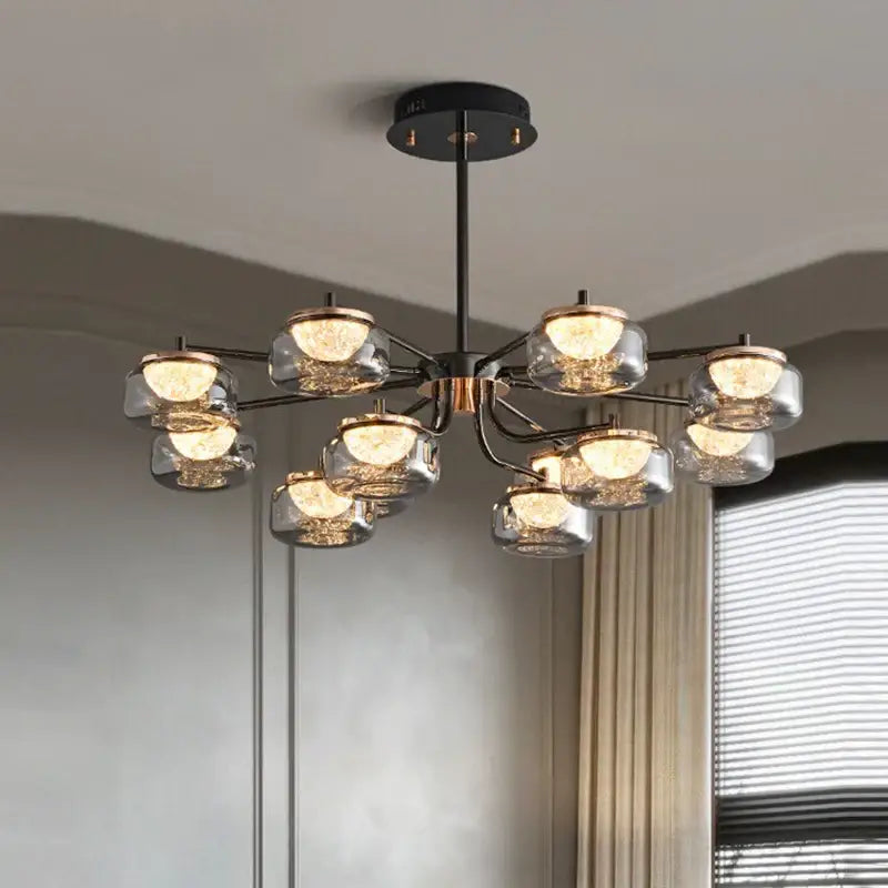 Modern minimalist black decorbites led chandelier dining room light