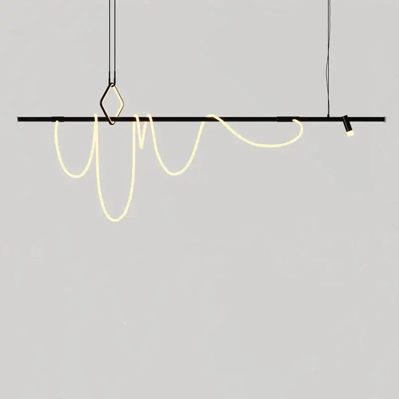 Modern minimalist black decorbites led chandelier for office