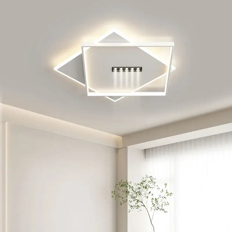 Modern black & white led chandelier lights living room spotlight