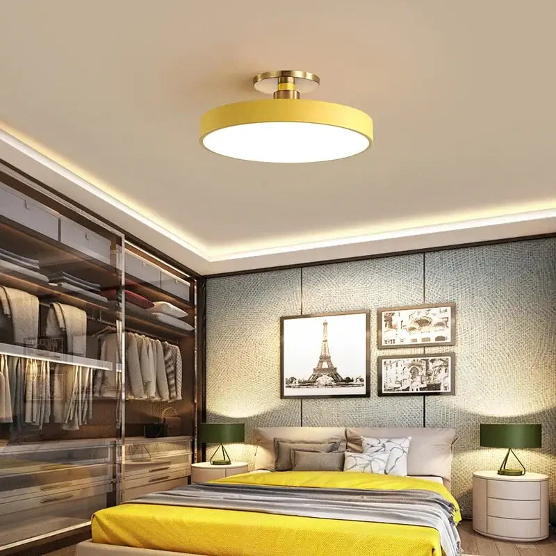 Modern black and brass led chandelier lights for living room