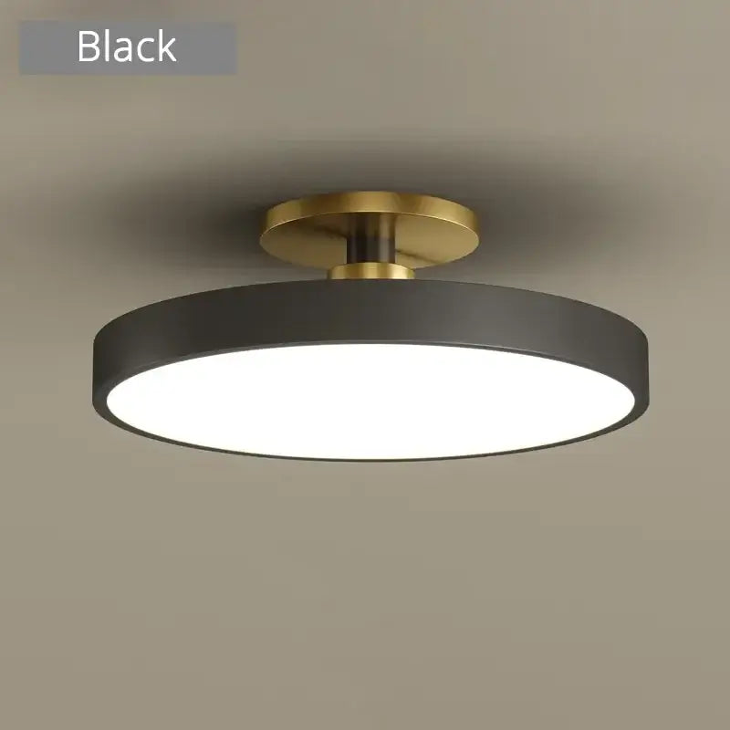 Modern black and brass led chandelier lights for living room