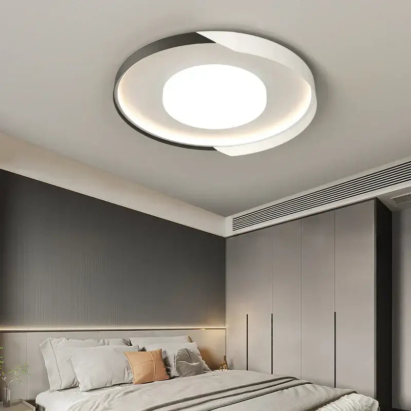 Modern black & white led chandelier lights for kitchen dining room