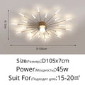 Modern gold starburst led chandelier lights for living room