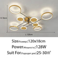 Modern black circular led chandelier for living room