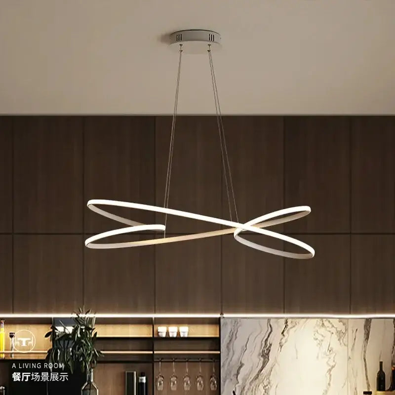 Modern black & white decorbites led chandelier dining room light