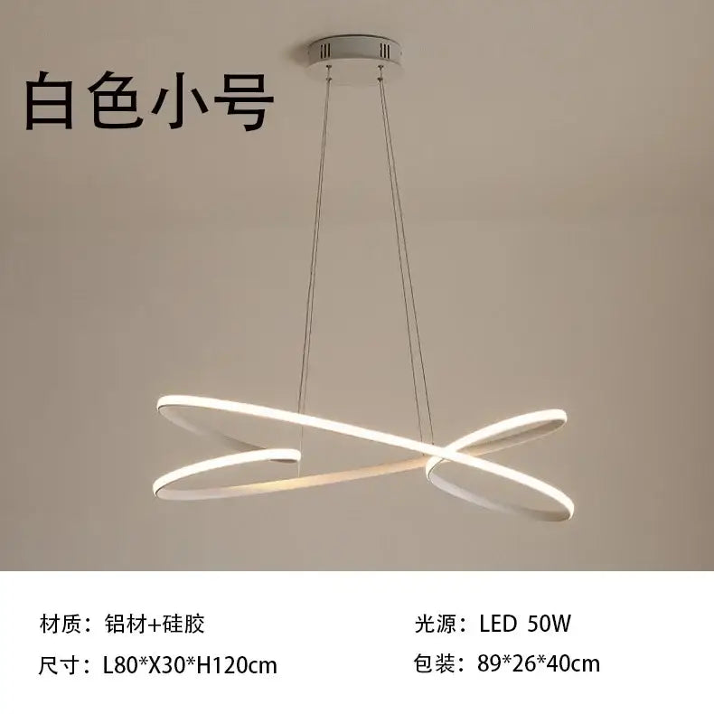 Modern black & white decorbites led chandelier dining room light
