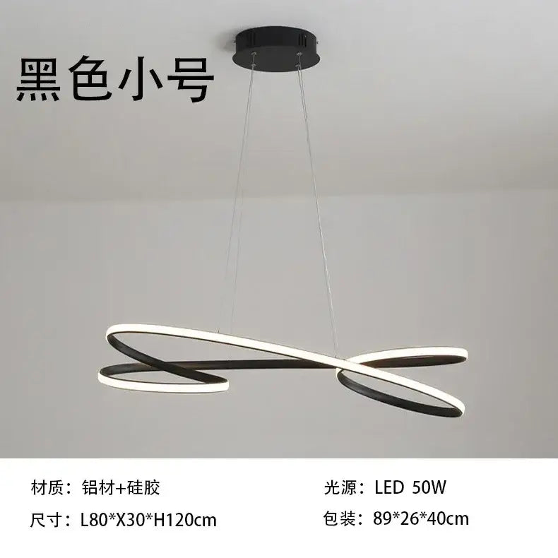Modern black & white decorbites led chandelier dining room light