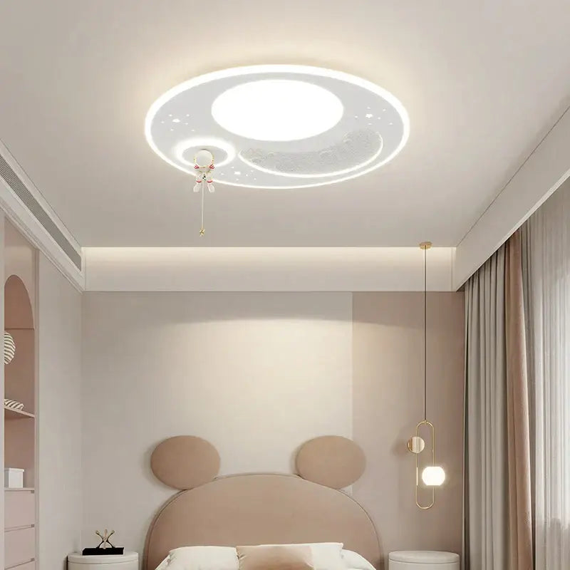 Modern astronaut space decorbites led chandelier bedroom light