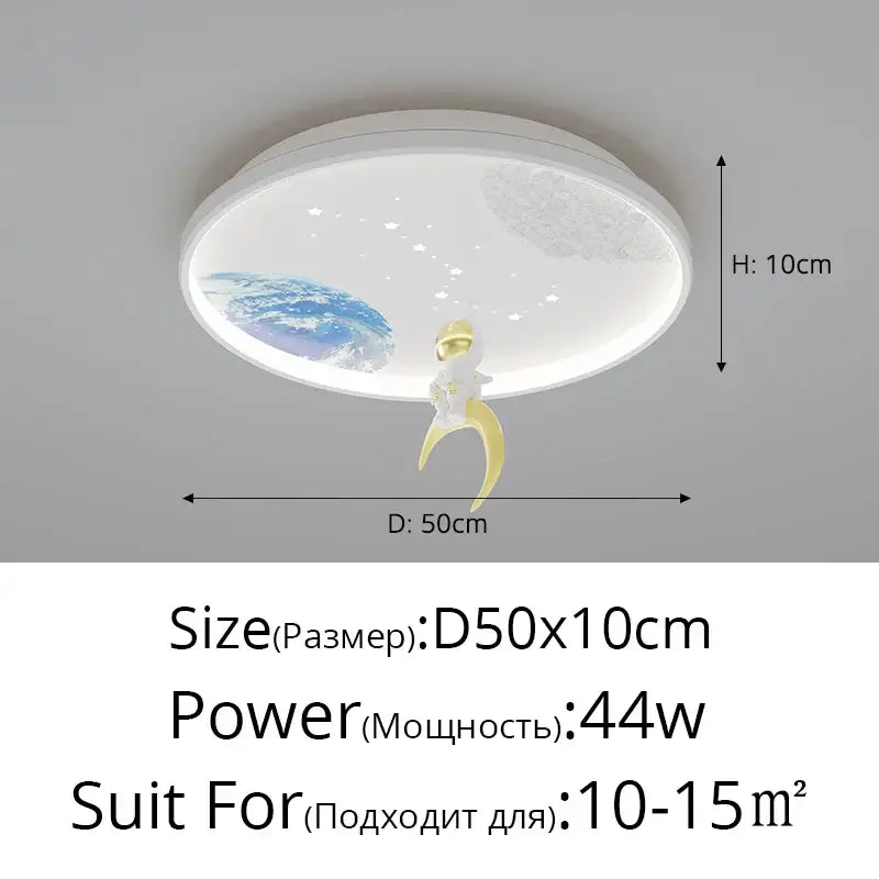 Modern astronaut space decorbites led chandelier bedroom light