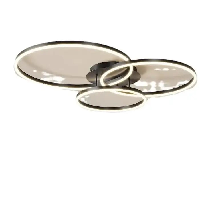 Modern black decorbites led chandelier bedroom circular ring light